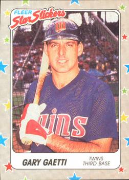 1988 Fleer Sticker Baseball Cards        043      Gary Gaetti